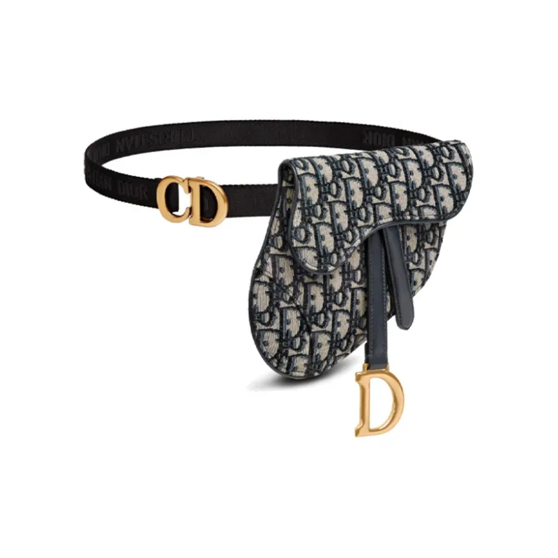 DIOR Saddle Canvas Saddle Bag, Crossbody Bag, Fanny Pack Regular Women's Marine Blue-1