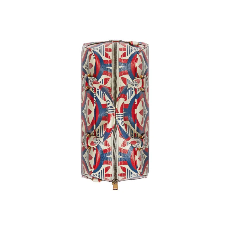 GUCCI Adidas Collaboration GUCCI X ADIDAS Leather Travel Bag Shoulder Bag Crossbody Bag Handbag Mini Women's Red/Blue-7