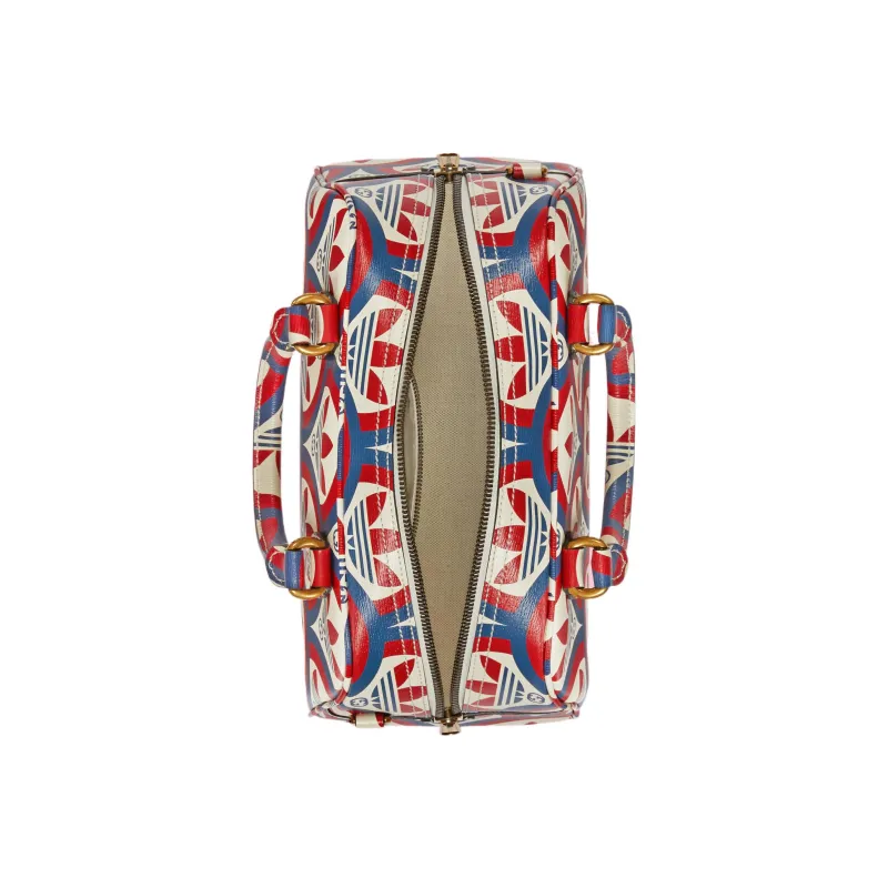 GUCCI Adidas Collaboration GUCCI X ADIDAS Leather Travel Bag Shoulder Bag Crossbody Bag Handbag Mini Women's Red/Blue-6