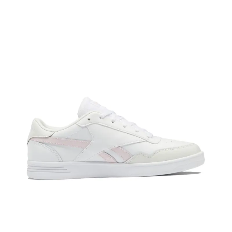 Reebok Royal Techque T Anti-Slip Wear-Resistant Low-Top Skateboard Shoes Women's White Brown Pink-1