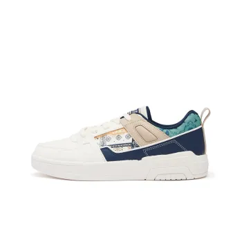 361° Anti-Slip And Wear-Resistant Lightweight Low-Top Skateboard Shoes Men's White Cyan