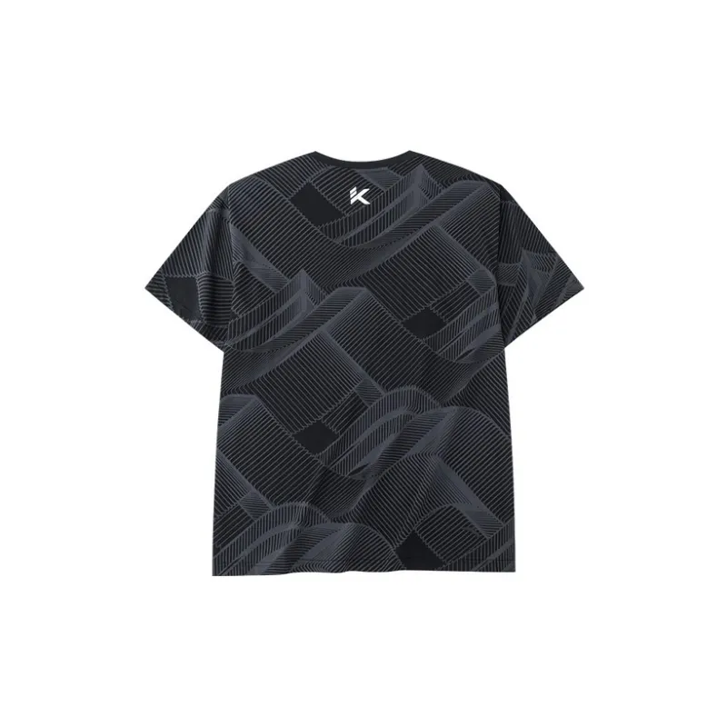 ANTA T Shirts Men Black All Over Print-1