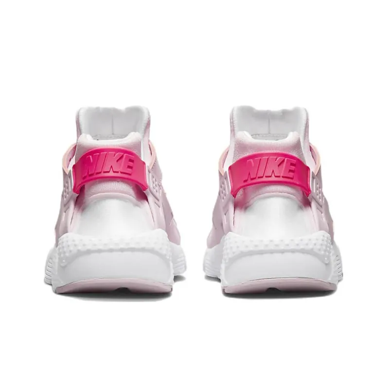 Nike Huarache Run Cushioning, Slip Resistant, And Abrasion Resistant Low Top Marathon Running Shoes GS Pink White-4