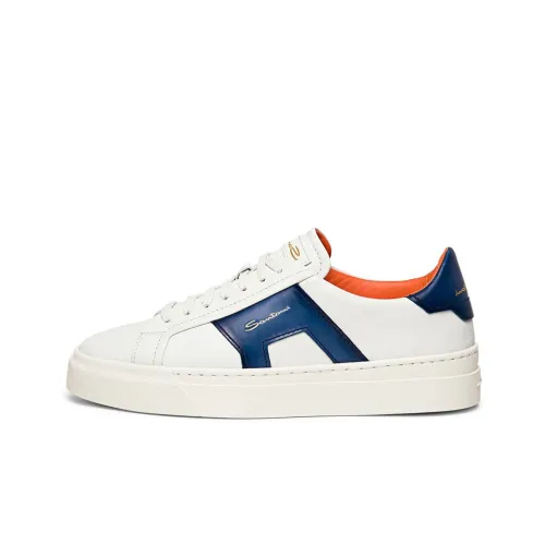 Santoni Skateboard Shoes Women's Low-Top White/Blue