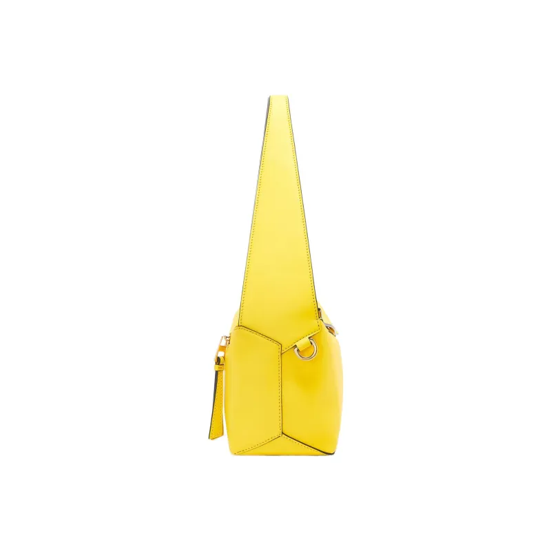 LOEWE Puzzle Hobo Calfskin Hobo Bag Handbag Regular Women's Lemon-3