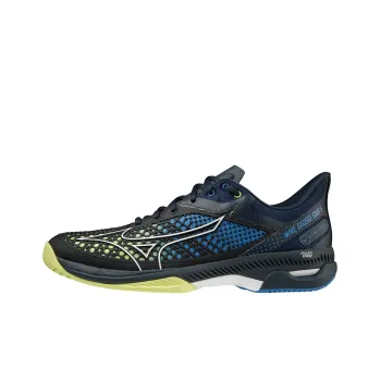 Mizuno Wave Exceed Tour 5 Low Top Tennis Shoes Unisex Black Blue Yellow