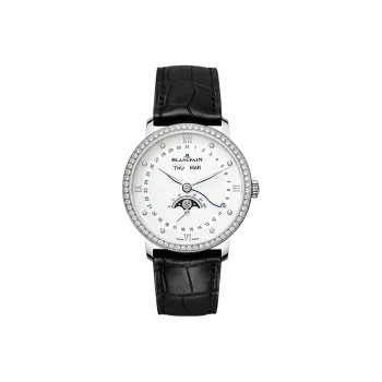 BLANCPAIN VILLERET Automatic Mechanical Movement Men's Watches Watch 38mm White Dial Stainless Steel Watch Case