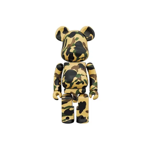 BE@RBRICK X Bape 1st Camo Chogokin Of 2 Green/Yellow