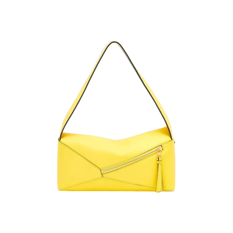 LOEWE Puzzle Hobo Calfskin Hobo Bag Handbag Regular Women's Lemon-5