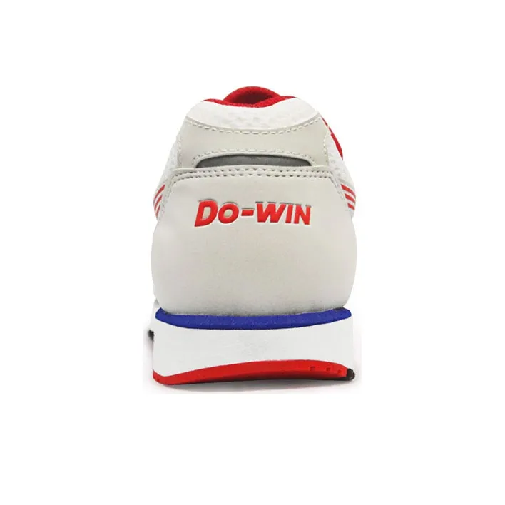 DO WIN Cushioning Slip Resistant Abrasion Resistant Breathable Low Top Running Shoes Unisex White Red-3