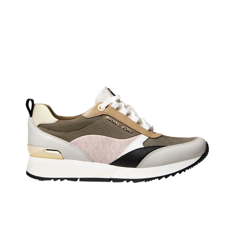 MICHAEL KORS Allie Stride Low-Top Casual Shoes Women's Olive Green & Pink-1