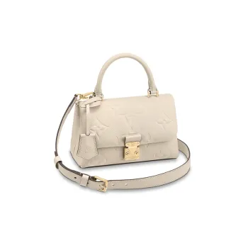 LOUIS VUITTON Madeleine Grain Cow Leather Crossbody Bag Mini Women's Beige