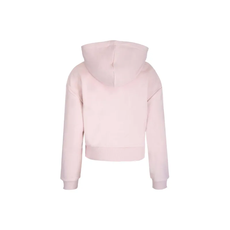 BALMAIN Eco Designed Hoodie With Flocked Logo 'Pink'-1