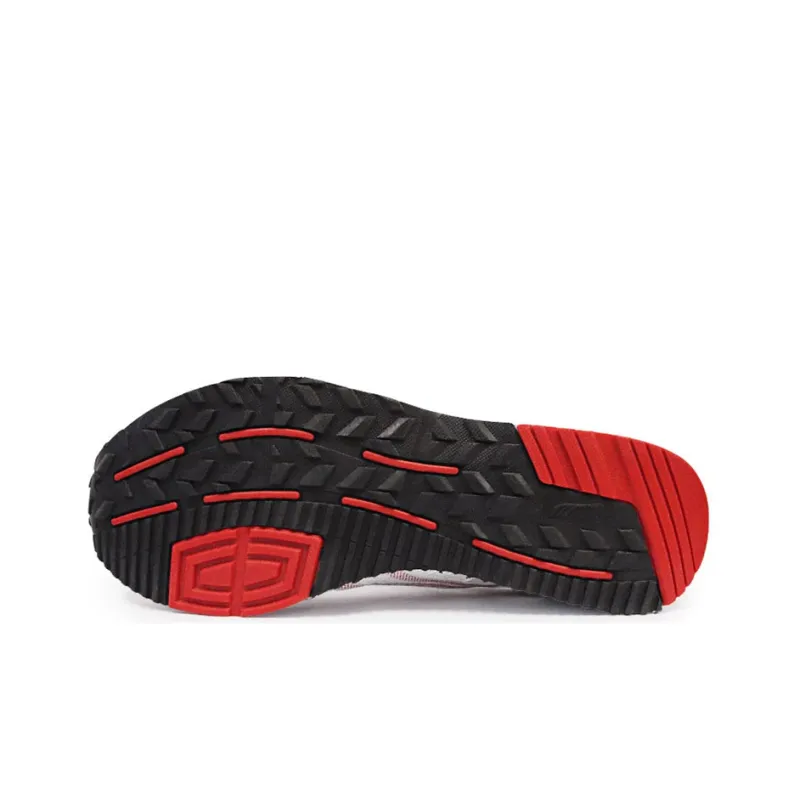 DO WIN Cushioning Slip Resistant Abrasion Resistant Breathable Low Top Running Shoes Unisex White Red-4