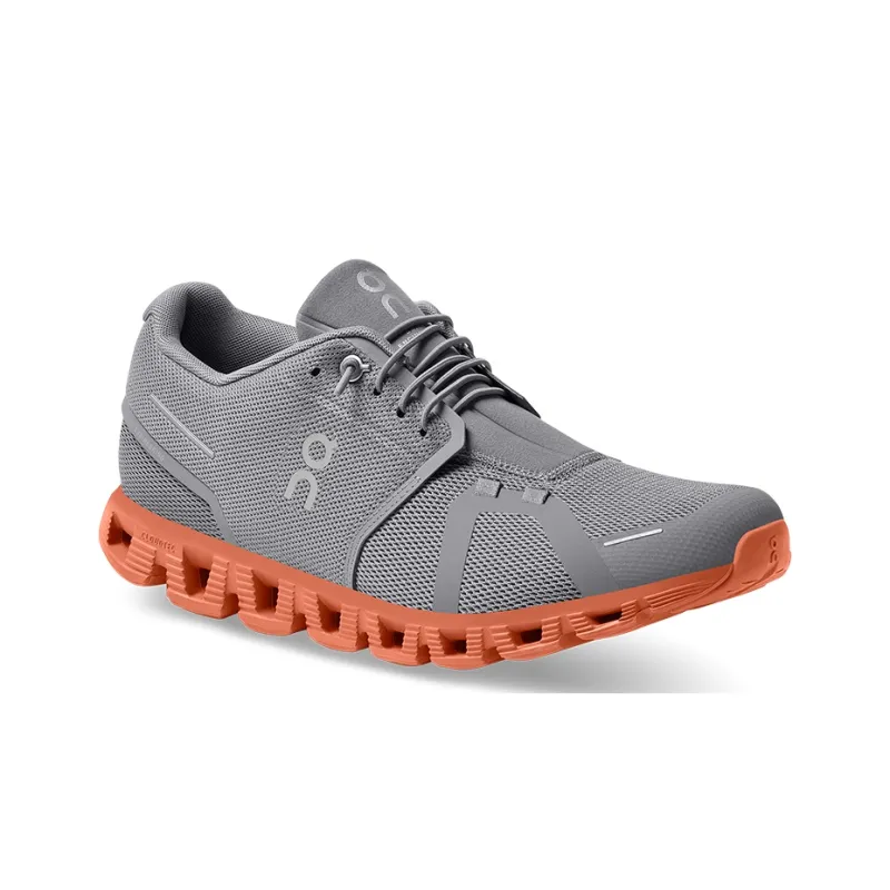 On Running Cloud 5 Zinc Grey CanyOn Orange-2