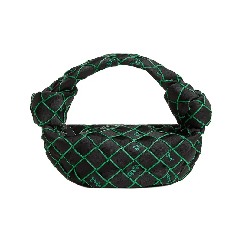 Bottega Veneta Double Knot Cloth Handbag Black-0