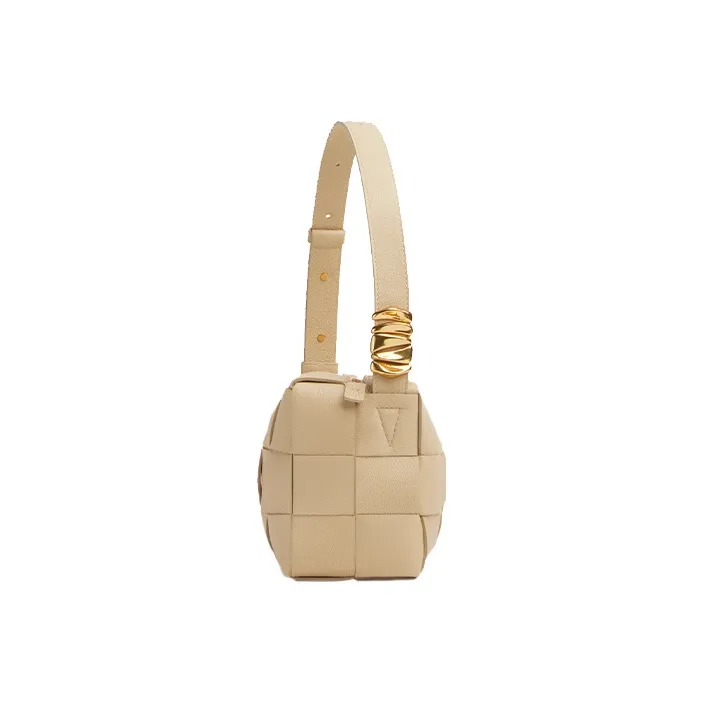 Bottega Veneta Brick Cassette Shoulder Bag Porridge-1