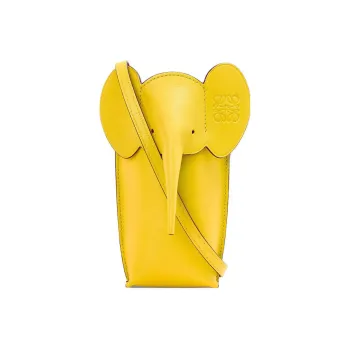 LOEWE Calfskin Crossbody Bag With Cell Phone Pouch Regular Women's Bright Yellow