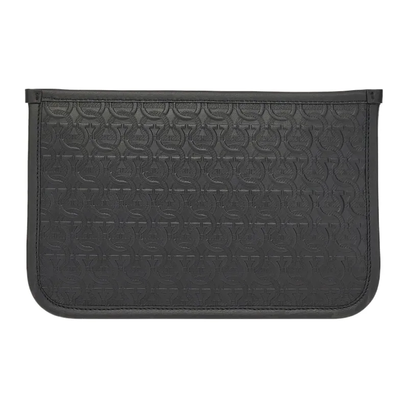 FERRAGAMO Soft Calfskin Clutch Men's Black-2