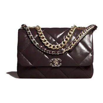 CHANEL 19Bag Lambskin Shoulder Bag, Crossbody Bag Women's Brown