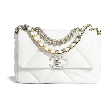 CHANEL 19Bag22SS Spring And Summer Lambskin Shoulder Bag, Crossbody Bag Regular Women's White