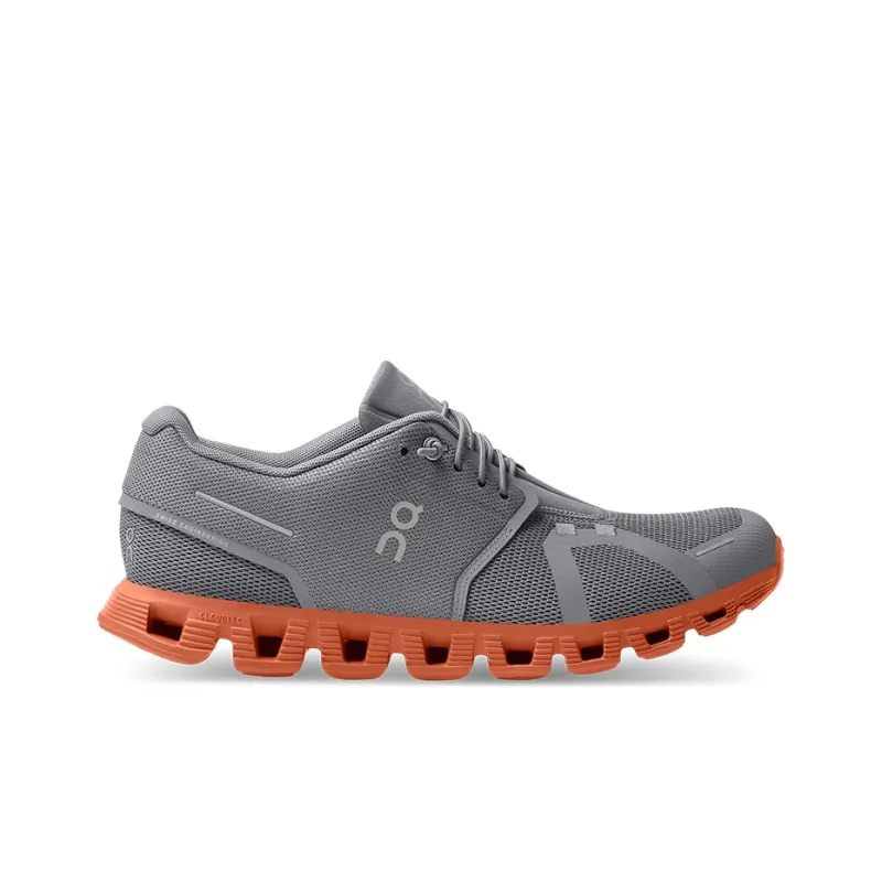 On Running Cloud 5 Zinc Grey CanyOn Orange-1
