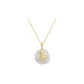 White Stone "Fu" Character Decorations Peaceful Buckle Necklace