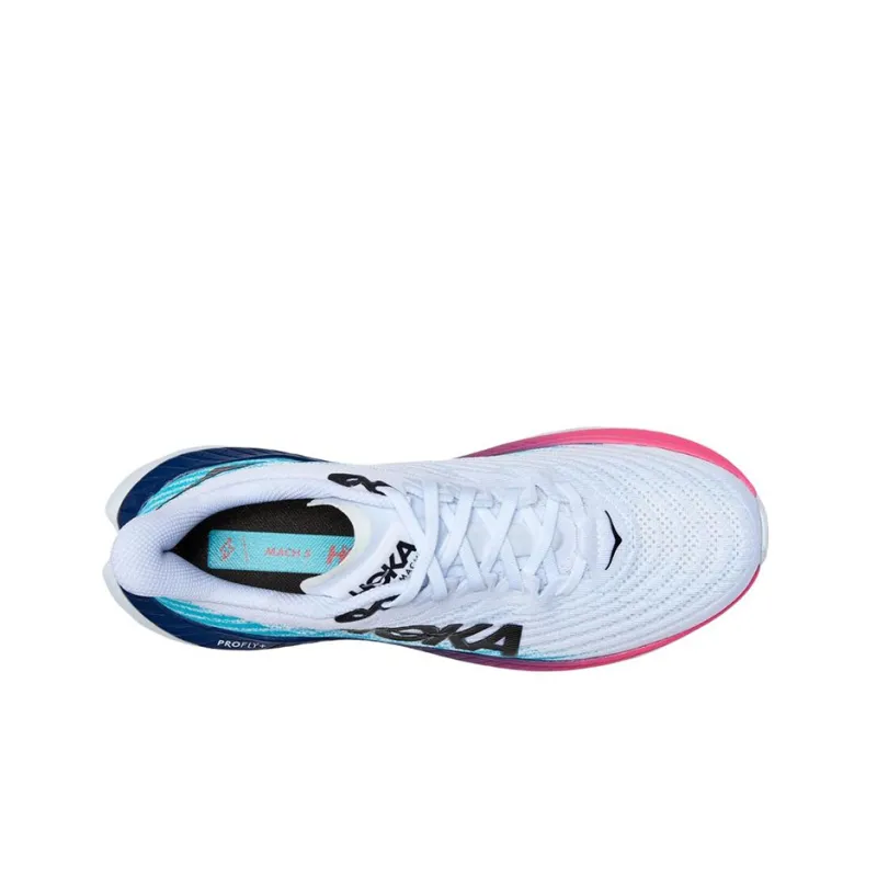 HOKA ONE ONE Mach 5 'White Scuba Blue' Women's-3