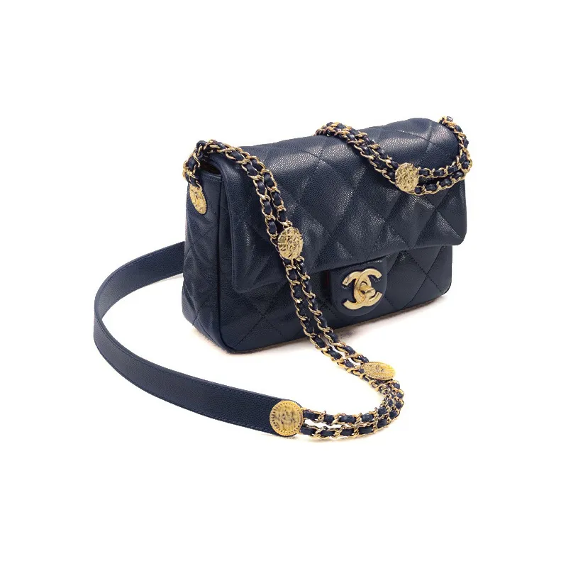 CHANEL Calfskin Shoulder Bag, Crossbody Bag Trumpets Women's Includes Multicolor-10