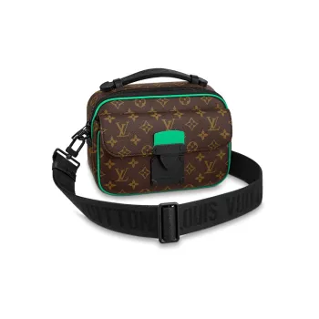 LOUIS VUITTON S Lock Messenger Monogram Macassar Minty Green