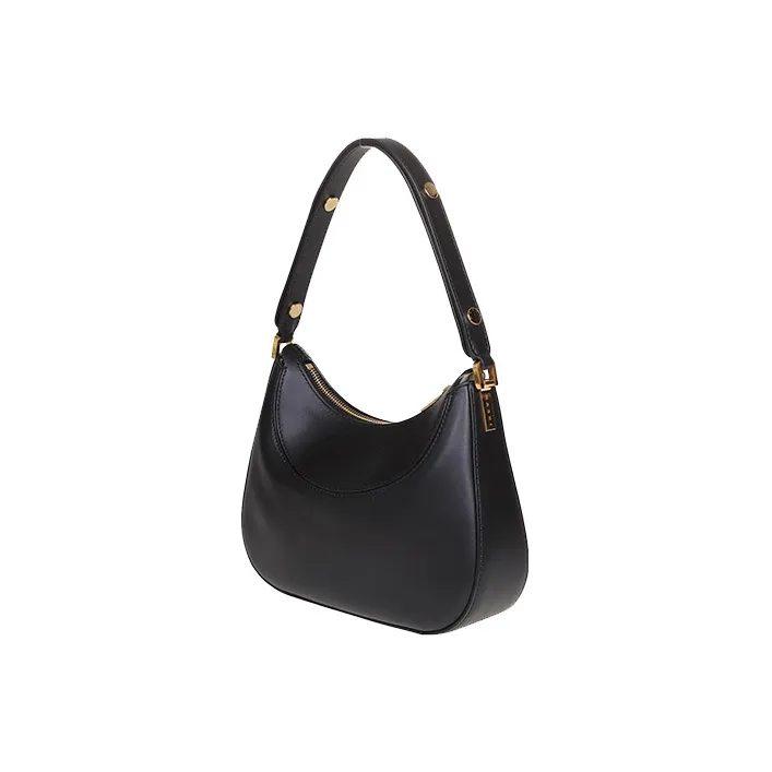 MARNI Smooth Calf Leather Hobo Bag Shoulder Bag Women's Black-2