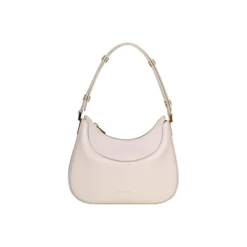 MARNI Milano Smooth Calf Leather Hobo Bag Shoulder Bag Women's White