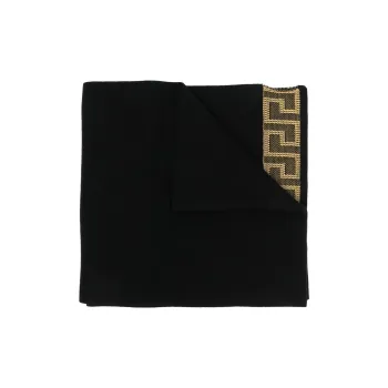 VERSACE Knit Scarves Unisex Black