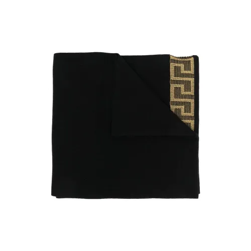 VERSACE Knit Scarves Unisex Black