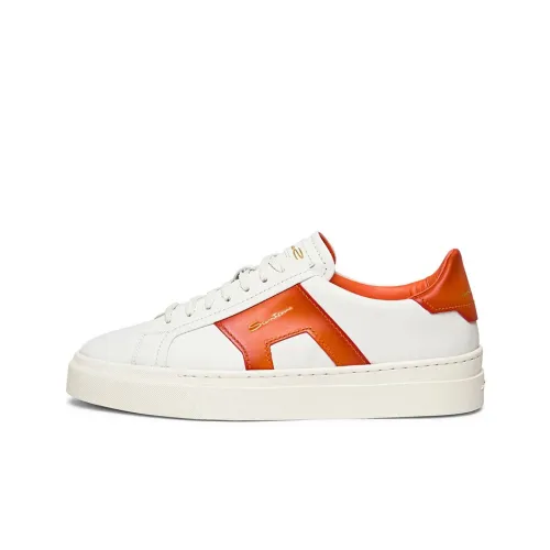 Santoni Skateboard Shoes Women's Low-Top White/Orange