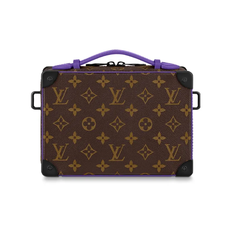 LOUIS VUITTON Handle Soft Trunk Monogram Macassar Brown/Purple-2