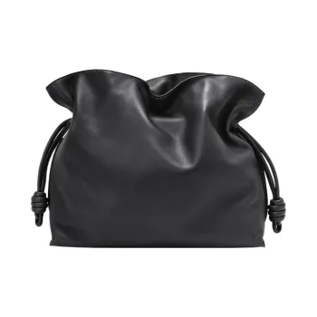 LOEWE Flamenco Clutch In Nappa Calfskin Large Black