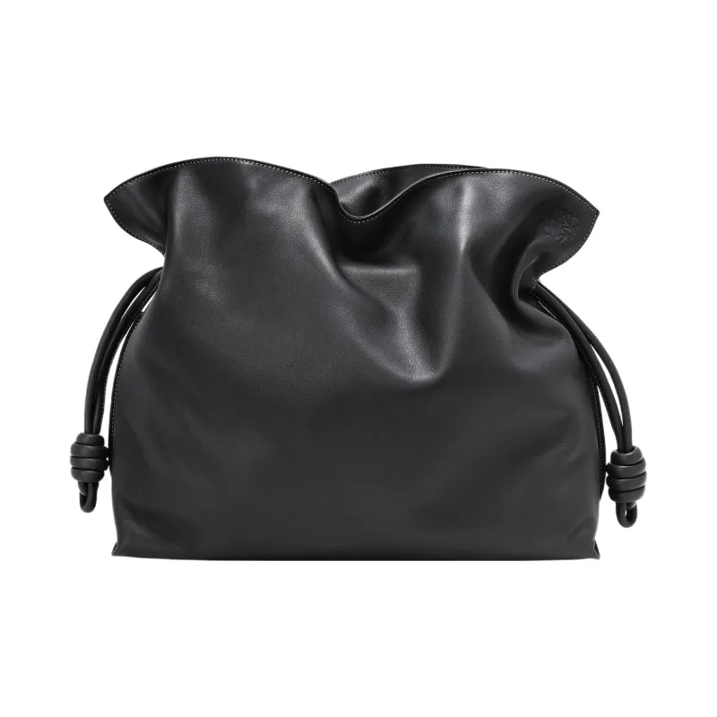 LOEWE Flamenco Clutch In Nappa Calfskin Large Black-0