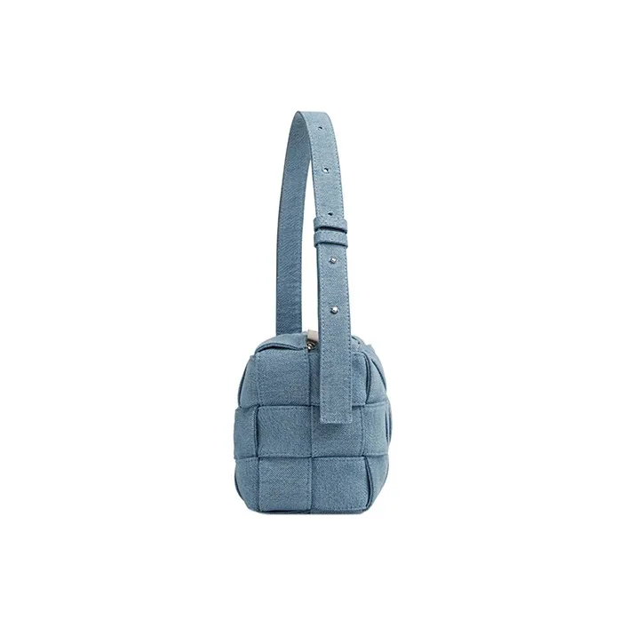 Bottega Veneta Brick Cassette Shoulder Bag Indigo Washed-1