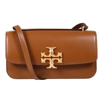 TORY BURCH Eleanor Leather Small Square Bag Shoulder Bag Crossbody Bag Small Size Women's Brown