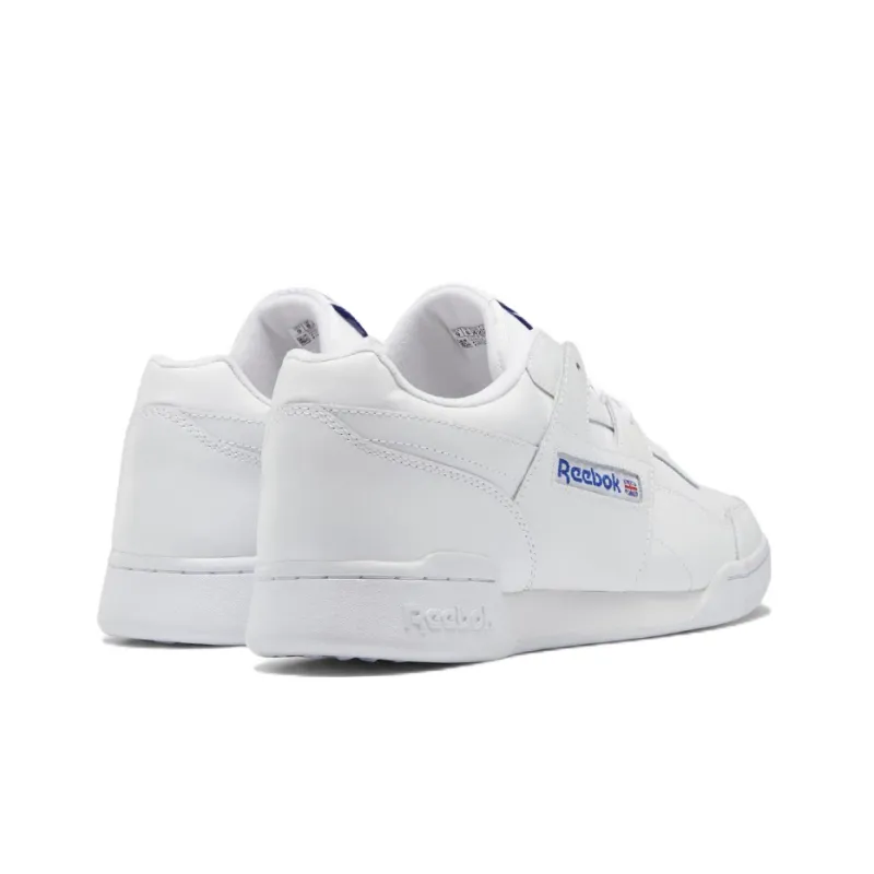 Reebok Workout Plus Casual Skateboarding Shoes Unisex White Blue-3
