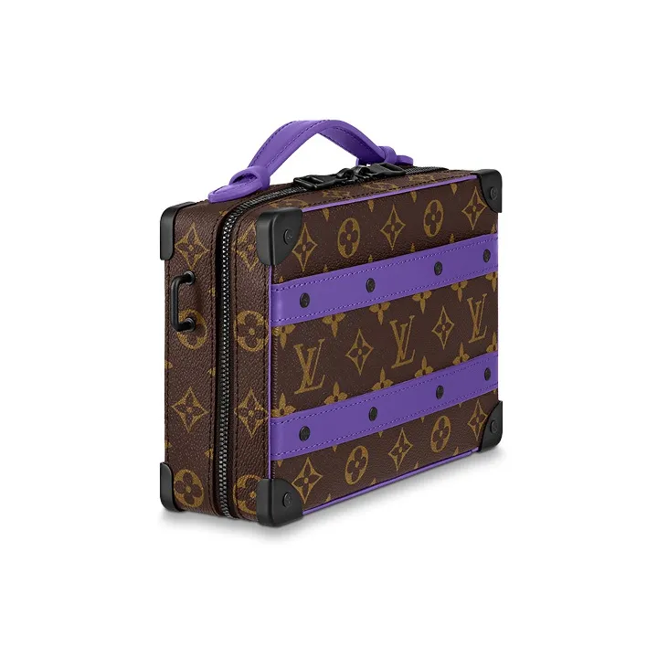 LOUIS VUITTON Handle Soft Trunk Monogram Macassar Brown/Purple-1