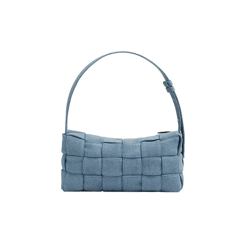 Bottega Veneta Brick Cassette Shoulder Bag Indigo Washed-2