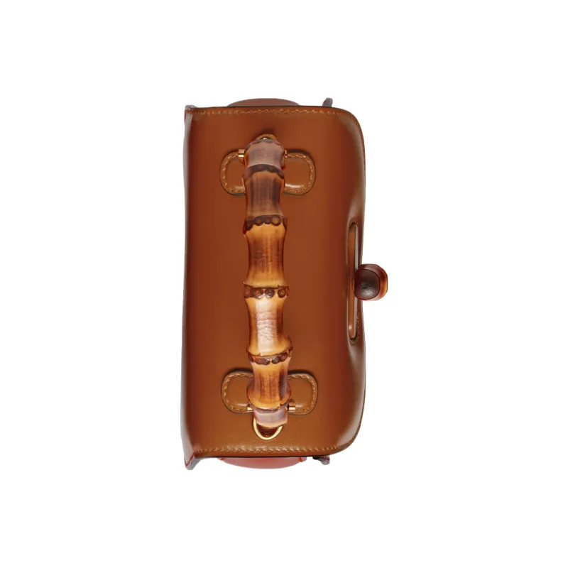 GUCCI Bamboo 1947 Leather Bamboo Bag Handbag, Shoulder Bag Mini Women's Brown-6