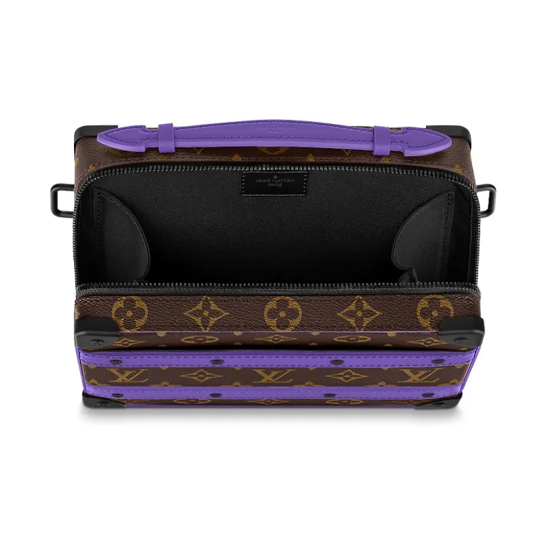 LOUIS VUITTON Handle Soft Trunk Monogram Macassar Brown/Purple-3