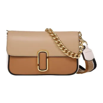 MARC JACOBS Leather Small Square Bag Shoulder Bag Women's Brown
