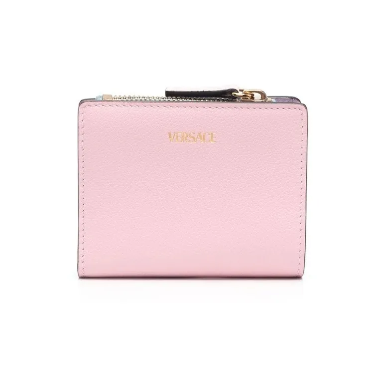 VERSACE VERSACE Calfskin Wallet Women's Pink/Blue/Purple-1