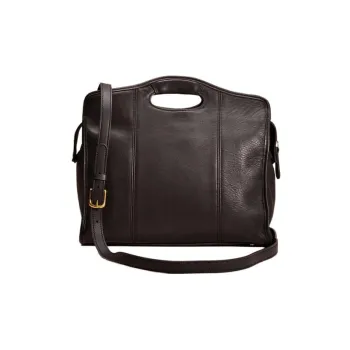 COACH Zip Top Tote Leather Crossbody Bag Tubas Women's Black