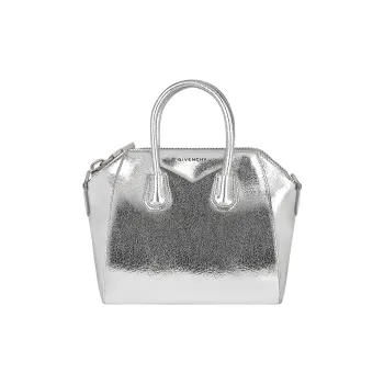 Givenchy Lambskin Crossbody Bag Mini Women's Silver