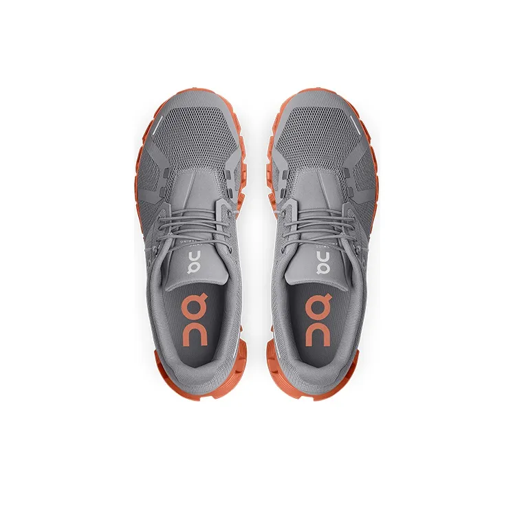 On Running Cloud 5 Zinc Grey CanyOn Orange-3
